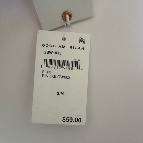 Good American Always Fits Khloe Bikini in Pink Glow002, Size Small / Medium - Picture 6 of 11